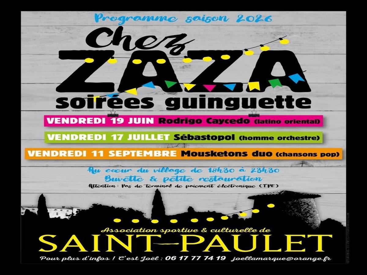 CHEZ ZAZA - SOIRÉES GUINGUETTE